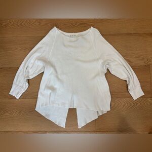 Free People Cream Asymmetrical Blouse